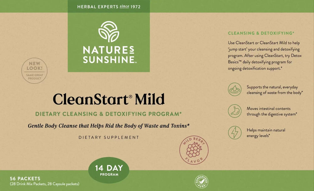 Nature's Sunshine CleanStart Mild lifestyle shot promoting a sense of well-being.