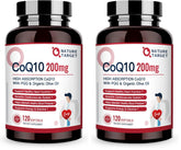 Nature Target CoQ10 200mg softgels with organic olive oil - front view