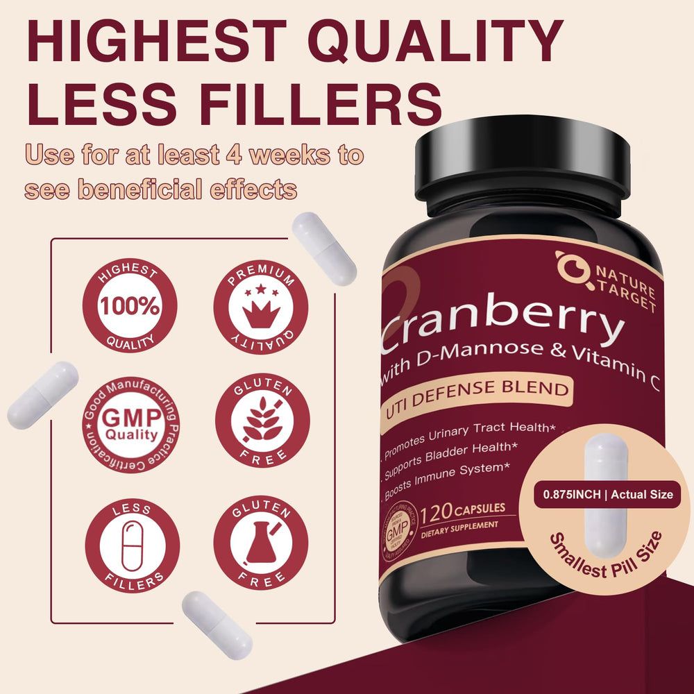 Front packaging of Nature Target Cranberry Pills