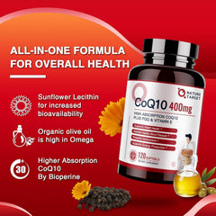 CoQ10 heart health support and antioxidant blend