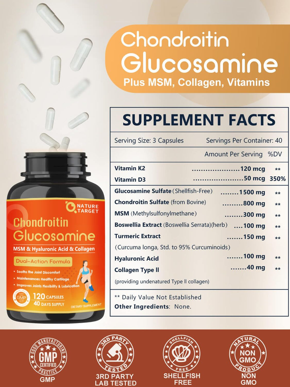 Premium quality, 120 capsules in GMP-certified facility