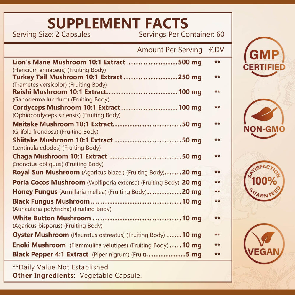 Nature Target Mushroom Capsules – 120 capsules