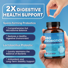 90 vegetarian capsules displayed beside the Nature Target Probiotics bottle