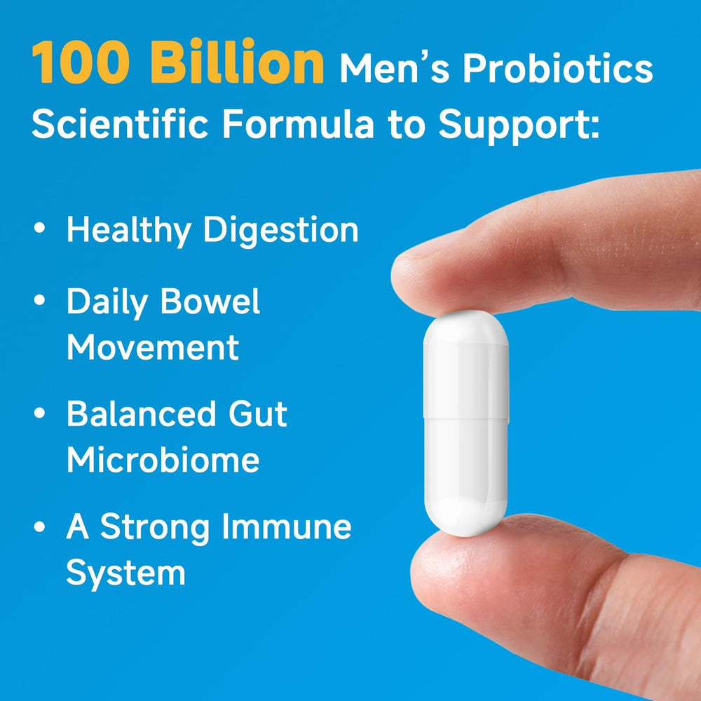 Probiotic capsules with 100B CFUs close-up
