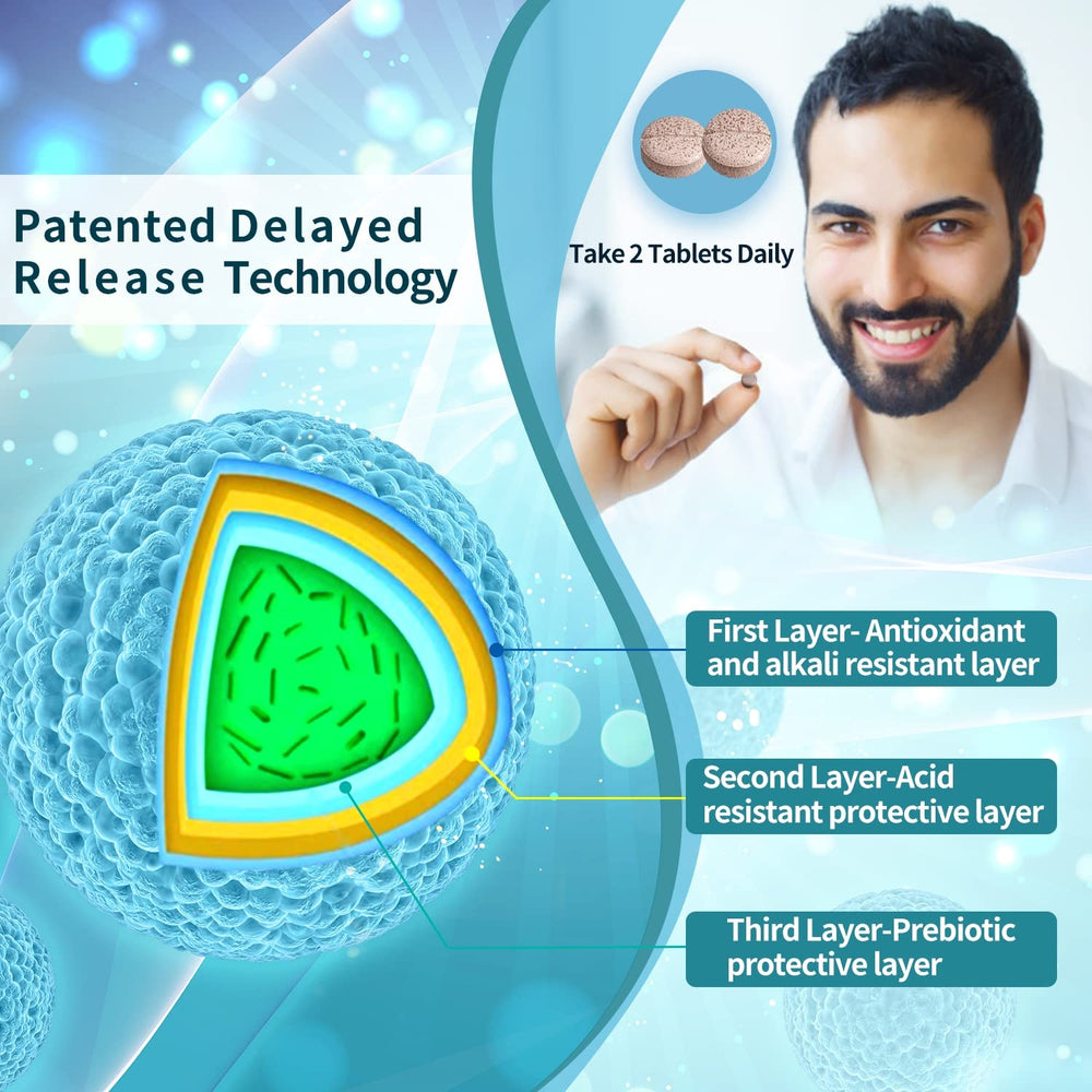 Packaging of Nature Target Probiotics for Men highlighting gluten-free and soy-free formula