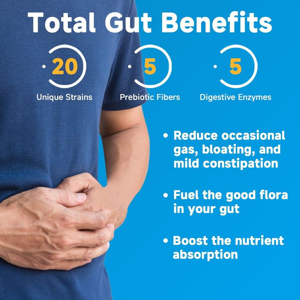 Close-up of prebiotics and digestive enzymes ingredients