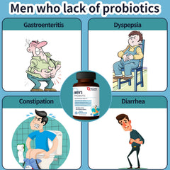 Lifestyle shot of Nature Target Probiotics for Men supporting digestive health