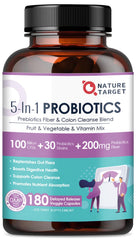 Nature Target Probiotics bottle for women and men with 100 billion CFUs
