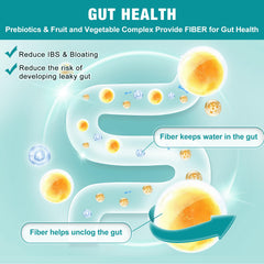 Gut-immune health concept with beneficial bacteria
