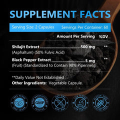 Close-up of Nature Target Himalayan Shilajit capsules