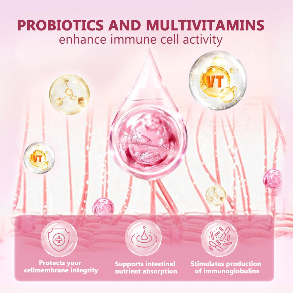Lifestyle shot of a woman taking a probiotic chewable