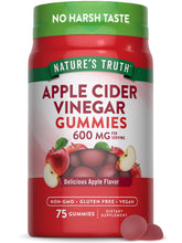 Nature's Truth Apple Cider Vinegar Gummies bottle – 600 mg per serving, 75 gummies
