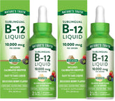Two Nature's Truth B12 Sublingual Liquid Drops bottles (pack of 2)