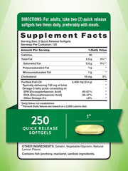 Close-up of lemon-flavored burpless fish oil softgels