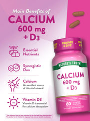 Wellness product branding for Nature's Truth calcium supplement