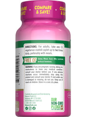 Front view of Nature's Truth calcium bottle with caplets