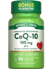 Nature's Truth CoQ10 100 mg 50 softgels package