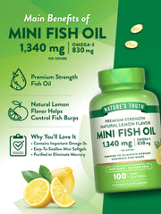 Bottle front view of Nature's Truth omega-3 1340 mg
