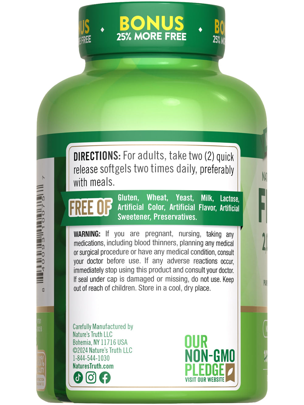 Lemon flavor omega-3 fish oil softgels on table with bottle