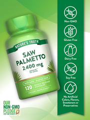 Front view of Nature's Truth packaging for Saw Palmetto