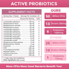 GMP-certified Nature Target probiotic powder logo and seal