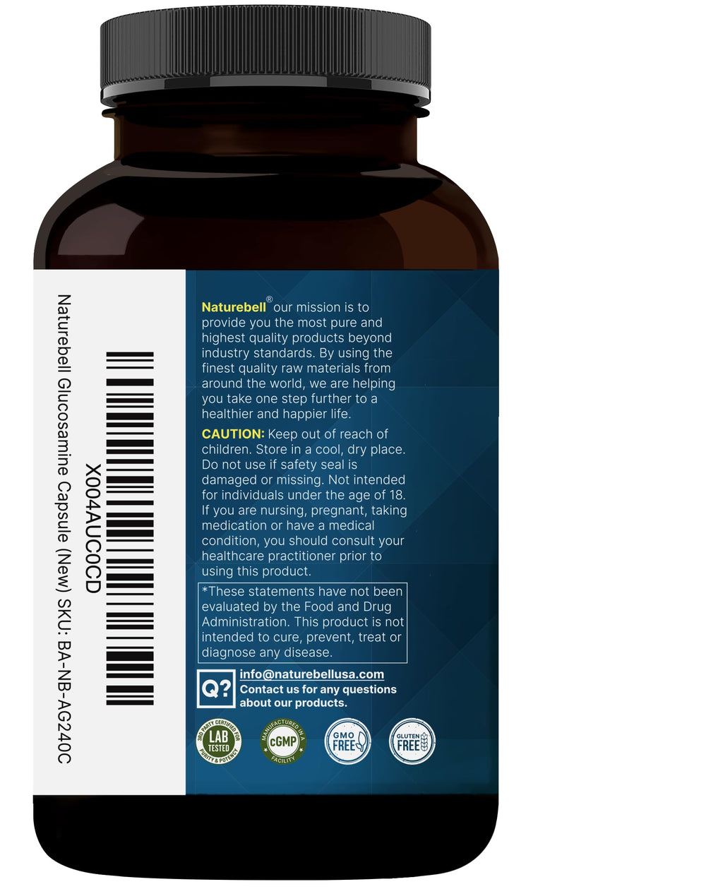 Close-up of NatureBell capsules on a white background