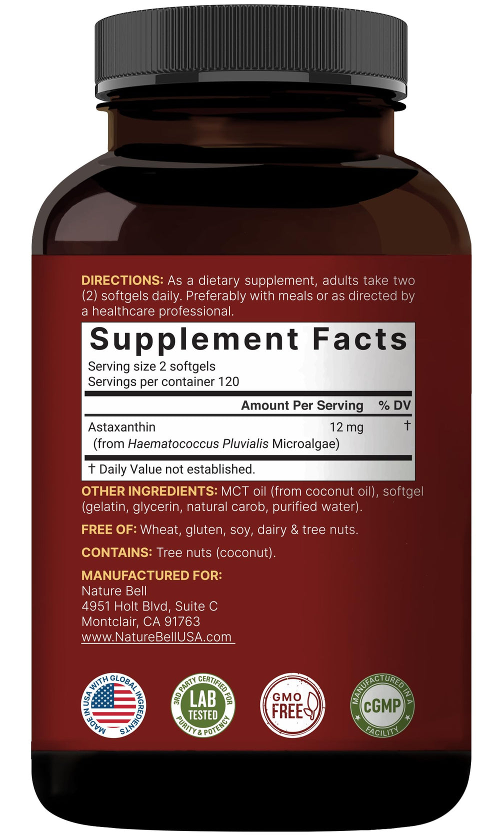 NatureBell Astaxanthin packaging design