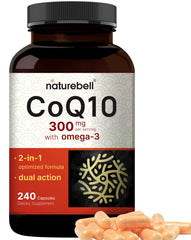 NatureBell CoQ10 300mg + Omega-3 capsules – front product shot