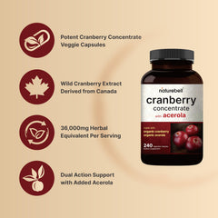 Organic cranberry extract from Vaccinium macrocarpon fruit