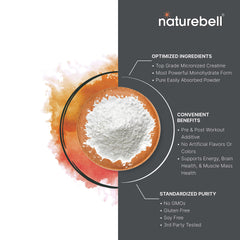 Non-GMO ingredients label on NatureBell Creatine