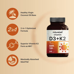 Duo-Ack vitamin D3 and vitamin K2 5000 IU/100 mcg