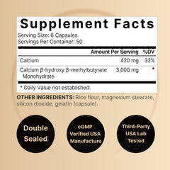 Close-up of NatureBell HMB 3,000 mg capsules