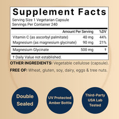 NatureBell Magnesium Glycinate capsules closeup — high-absorption chelated form for everyday support.