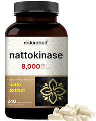 NatureBell Nattokinase bottle showing 8000 FU per serving