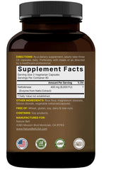 Third-party lab tested seal on NatureBell nattokinase packaging