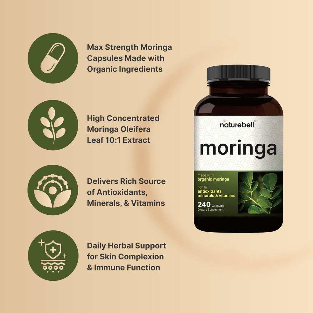 Organic moringa leaf powder used in NatureBell capsules