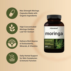 Organic moringa leaf powder used in NatureBell capsules