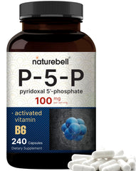 NatureBell P5P Vitamin B6 100mg bottle with 240 capsules