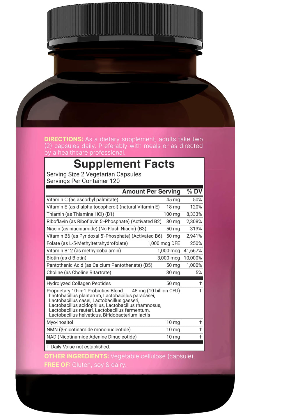 NatureBell capsule next to a hand for scale showing long‑lasting supply benefit