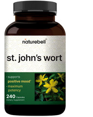 NatureBell St. John’s Wort bottle and capsules - hero image