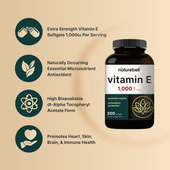 NatureBell Vitamin E Softgels packaging and ingredients