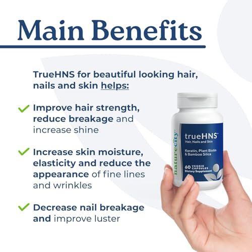 Cynatine HNS keratin and plant-based biotin capsules in True-HNS