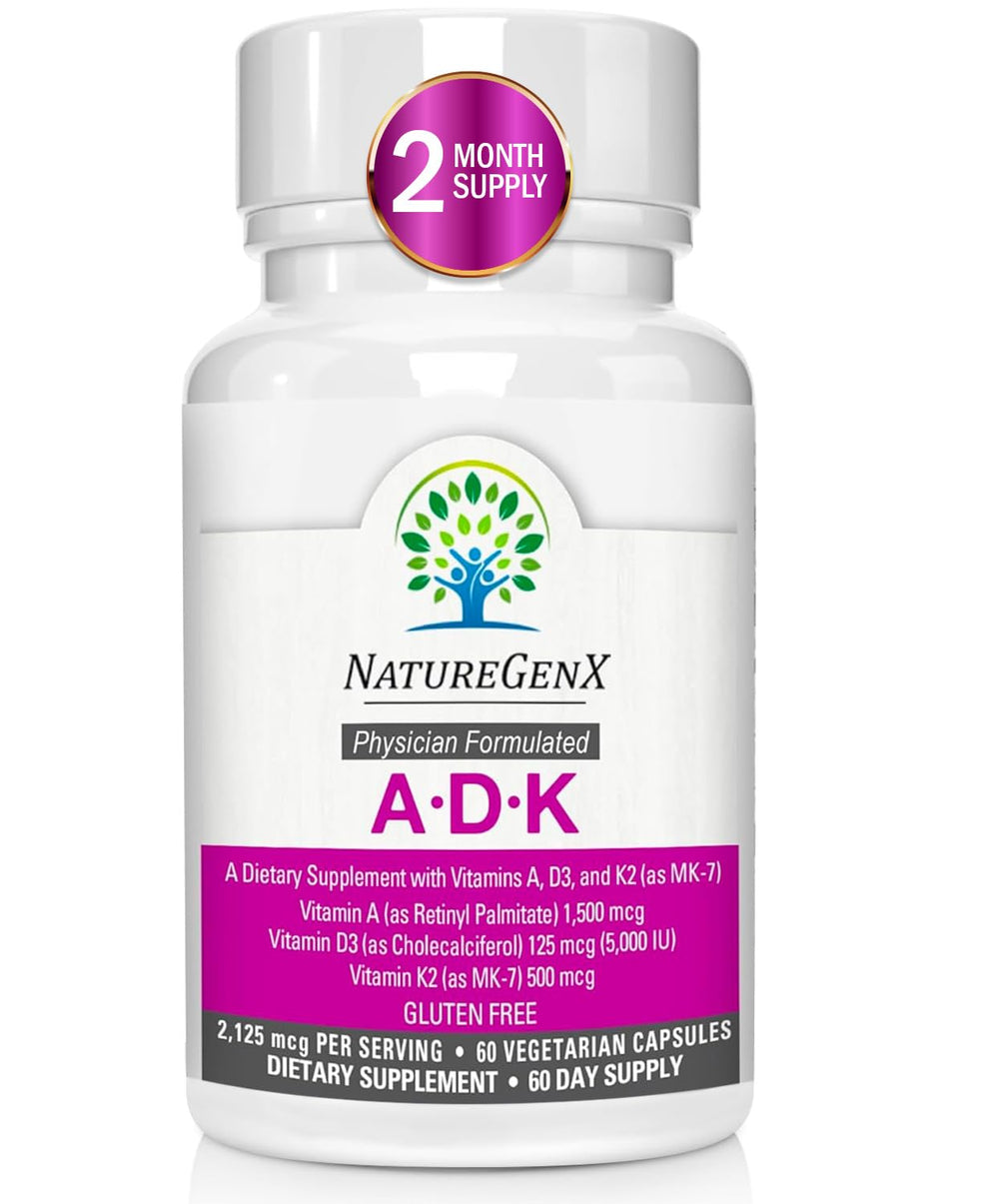 NatureGenX ADK Vitamin Supplement bottle front view