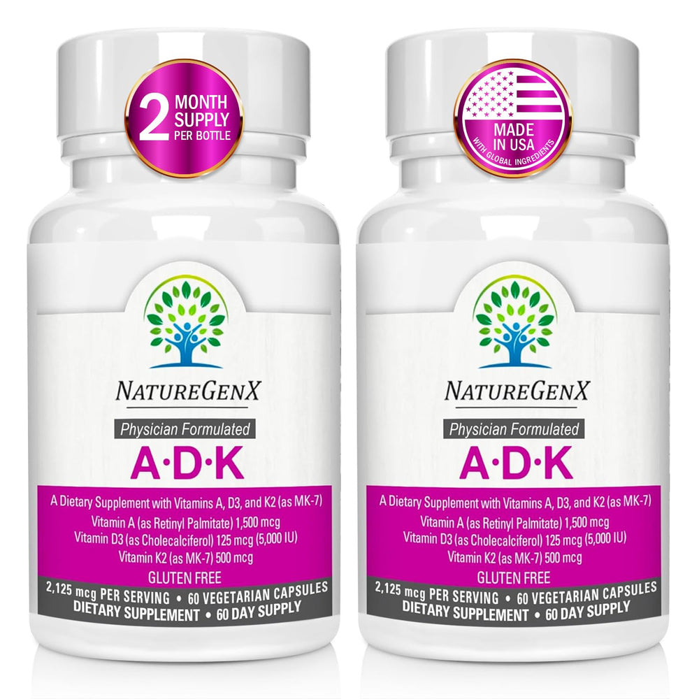 NatureGenX ADK Vitamin Supplement bottles showing Pack of 2