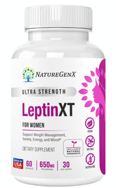 NatureGenX LeptinXT bottle front for convenient daily fat-burning support.