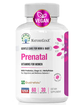NatureGenX Methyl Prenatal bottle with 60 vegan capsules