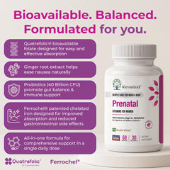 Energy support with active B12 and gentle iron in prenatal vitamins