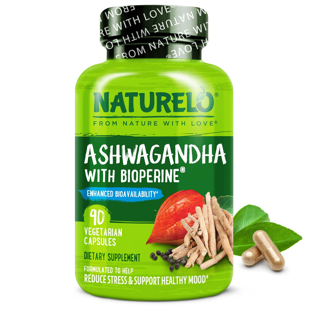 NATURELO Ashwagandha Organic Root Powder bottle and label