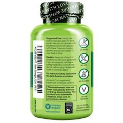 Sealed Naturelo bottle with 120 vegetarian capsules