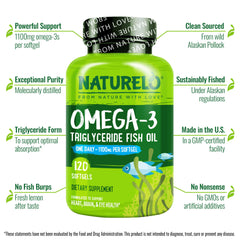 Lemon-flavored burpless omega-3 liquid fish oil
